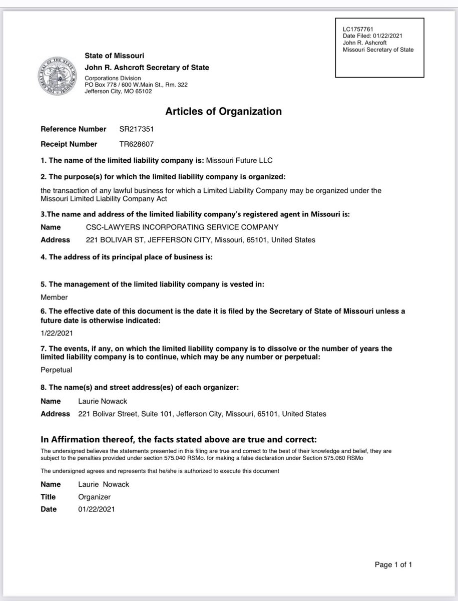 Rex and Grow Missouri are out. 

Sinquefield and Missouri Future are in. 

New front. Same agenda.