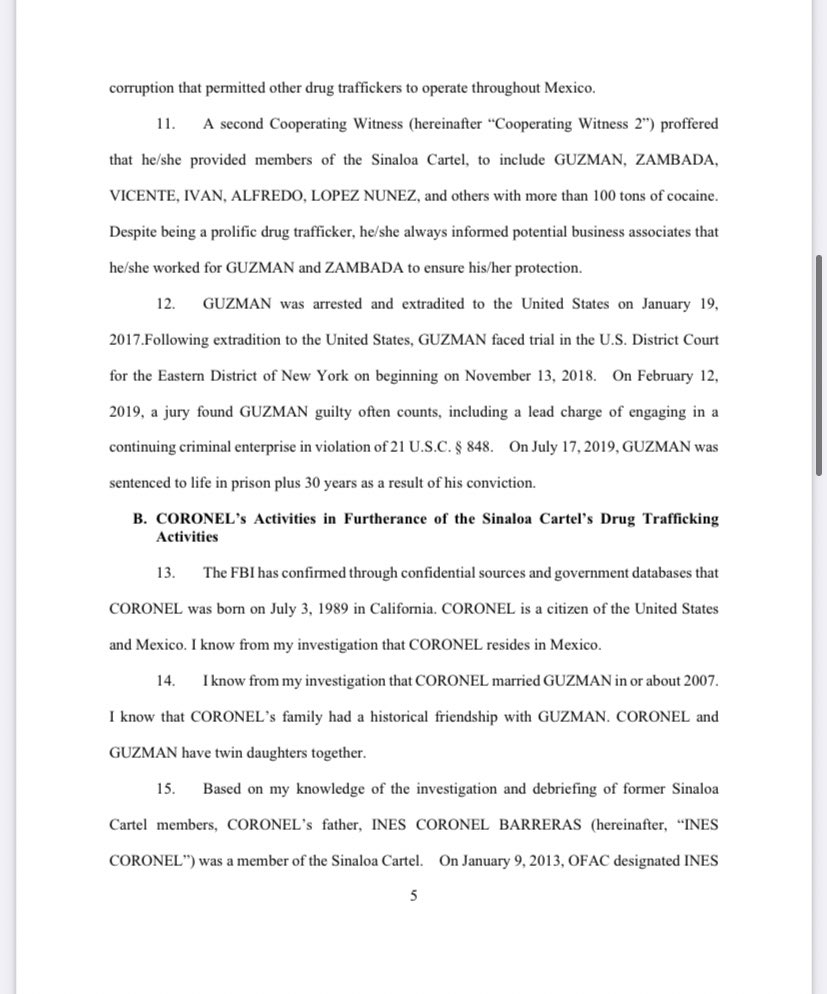 RT @adamlongoTV: (2/3) Here is the criminal complaint against the wife of El Chapo, Emma Coronel Aispuro. https://t.co/KeNIe5mBOI