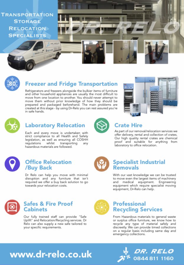 Dr_Relo's tweet photo. #RelocationServices
#LaboratoryDecontamination
#OfficeMoves
#FurnitureBuyBack
#NewEquipment #TransportationandInstallation
#LandlordsRemovalandTransportation
#LabourHire
#HandyPerson
#FreeWEEEdisposal as standard https://t.co/OqPVQTXxxv