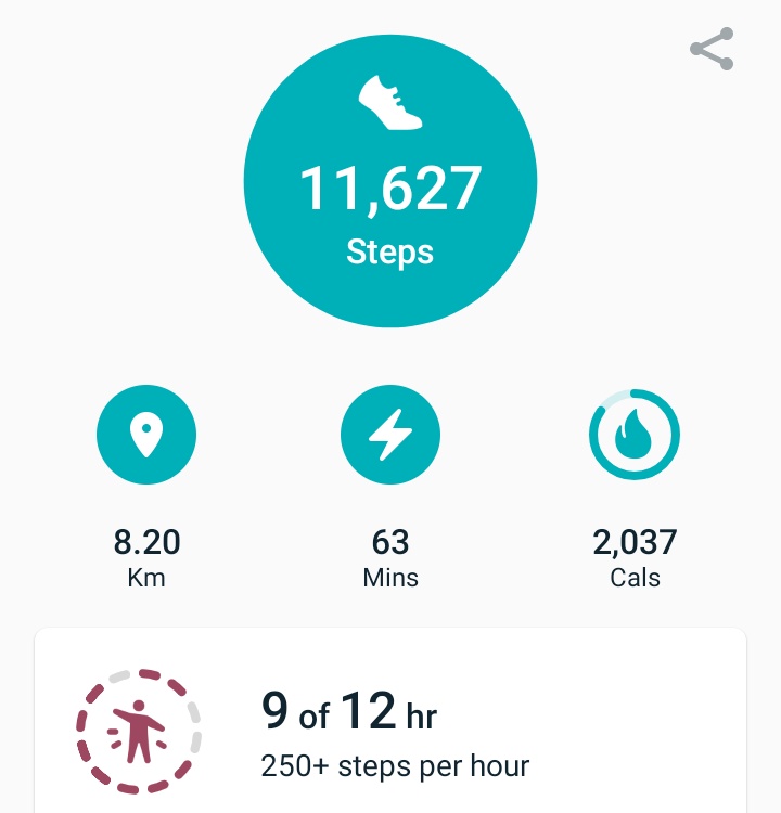 Activity report 22/02: 11,627 #steps, 8.2km
#fitbit #fitness #fitnessgoals #10000steps https://t.co/Vjpezsaz08