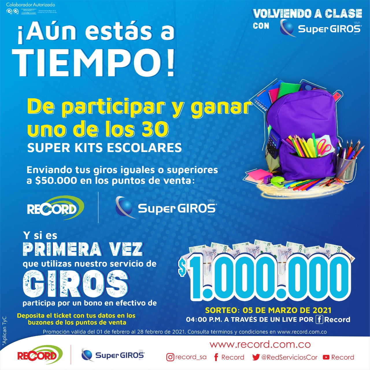 Promoción giros bono