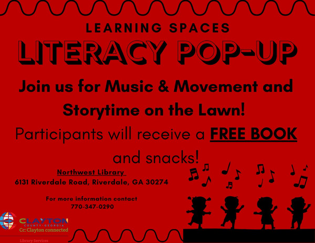 #Northwest #Clayco ‼️
“Lady Kayne’s Rap Storytime” 🎶📖😊 
@LadyKayne 🤑👑
Featured 💡LIVE 💡during this week’s “Learning Spaces” Popup in #Clayco 💯
Sponsored by @claytongalib + @UnitedWay ✅
10a - 12p
Tue 2/23
FREE 📚 + 🍿 + 🎵 = Community Fun 
artistecard.com/ladykayne