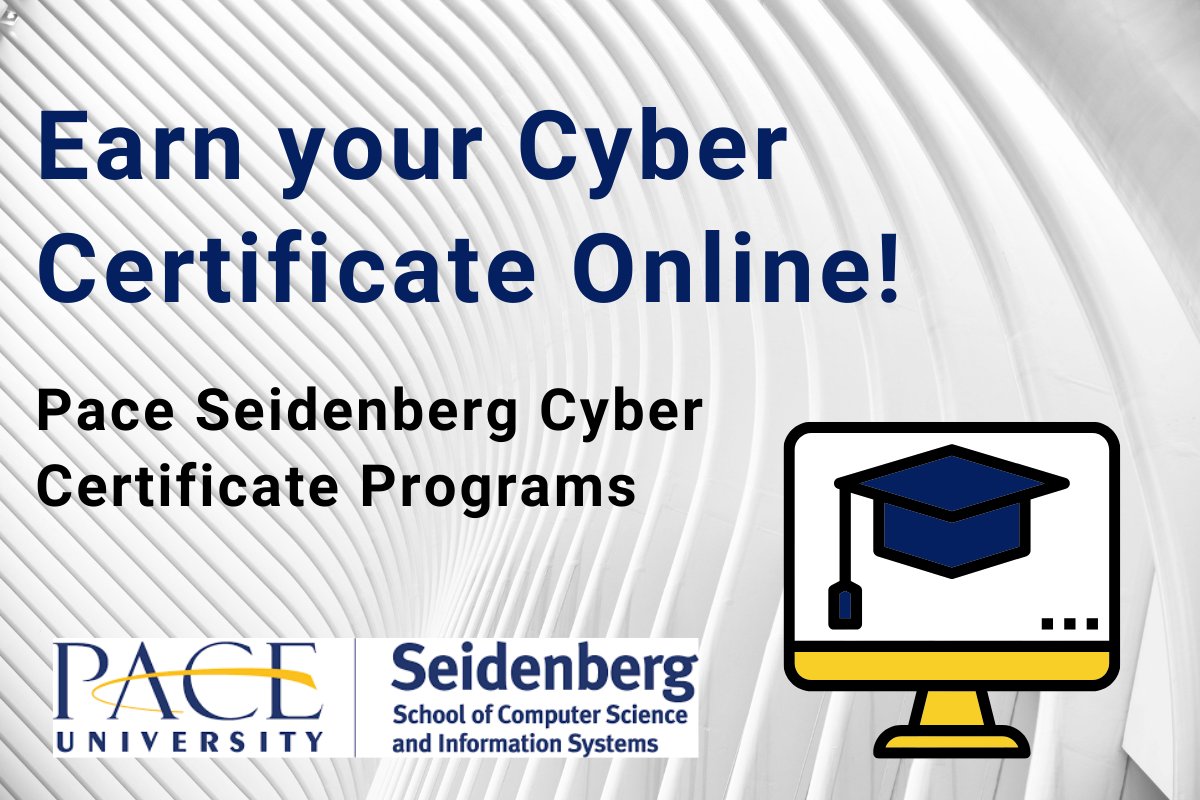 Cyberintel4u's tweet image. Increasing your cybersecurity knowledge has never been easier. Open enrollment, self-paced. Learn more and enroll today! pace.edu/seidenberg/cyb…