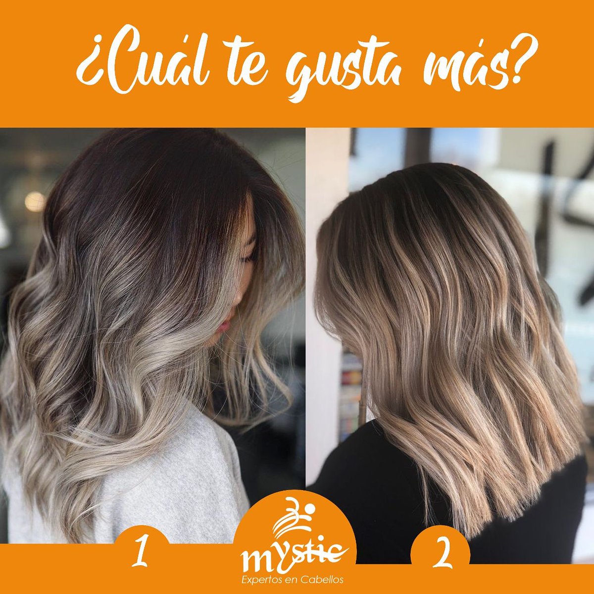 Una nueva semana para pensar en nuevos looks.

¿Cuál de los dos te harías? ¿1 o 2? ¡Coméntanos! 🧡

Consigue el look que quieras con nuestros tintes MYSTIC.

#Mystic #MysticExpertosCabellos #Cabello #SinLuz #Saime #Sucesos #EEUU #Zulia #Farmatodo