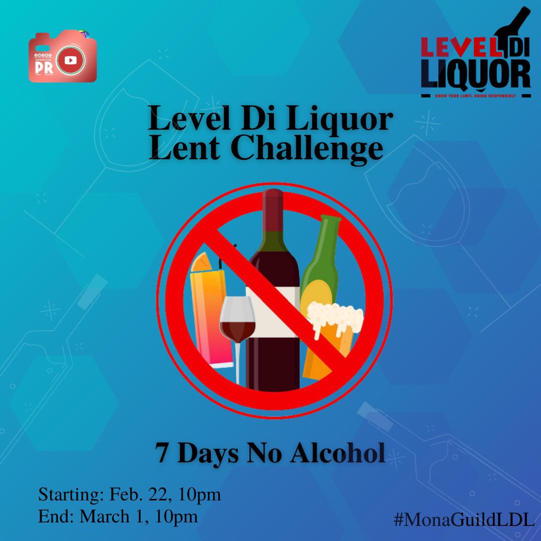 fst_uwimona's tweet image. We encourage you to Level Di Liquor and focus your time and energy on positive thinking and character development. 
Challenge yourself + a friend = give up liquor for lent 🚫🥃

#LevelDiLiquor
#Lentchallenge