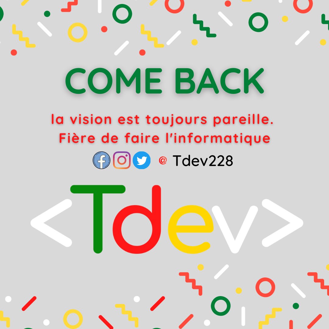 The Come Back of #Tdev with #j2code. Cc <a href="/Centonni/">Tovia Serge</a> <a href="/setico/">Seti Afanou</a>