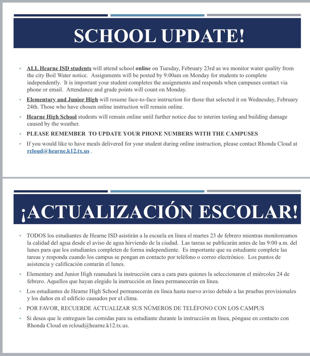 Hearne High School tweet media