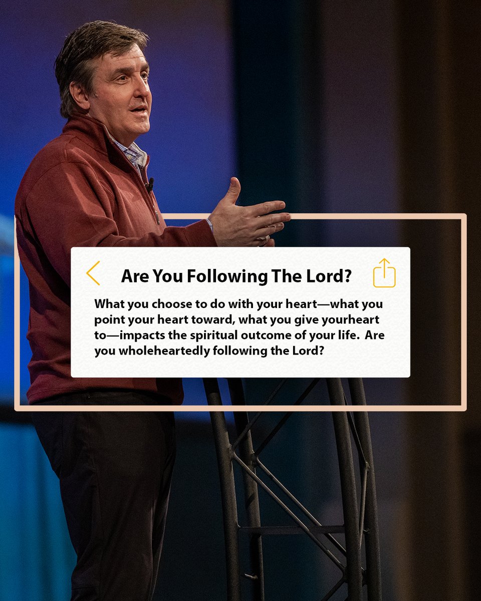 WorldOutreachChurch (@wochurchtn) on Twitter photo "What you choose to do with your heart—what you point your heart toward, what you give your heart to—impacts the spiritual outcome of your life. Are you wholeheartedly following the Lord?" - <a href="/allenjacksonmin/">Allen Jackson</a> "What you choose to do with your heart—what you point your heart toward, what you give your heart to—impacts the spiritual outcome of your life. Are you wholeheartedly following the Lord?" - <a href="/allenjacksonmin/">Allen Jackson</a>