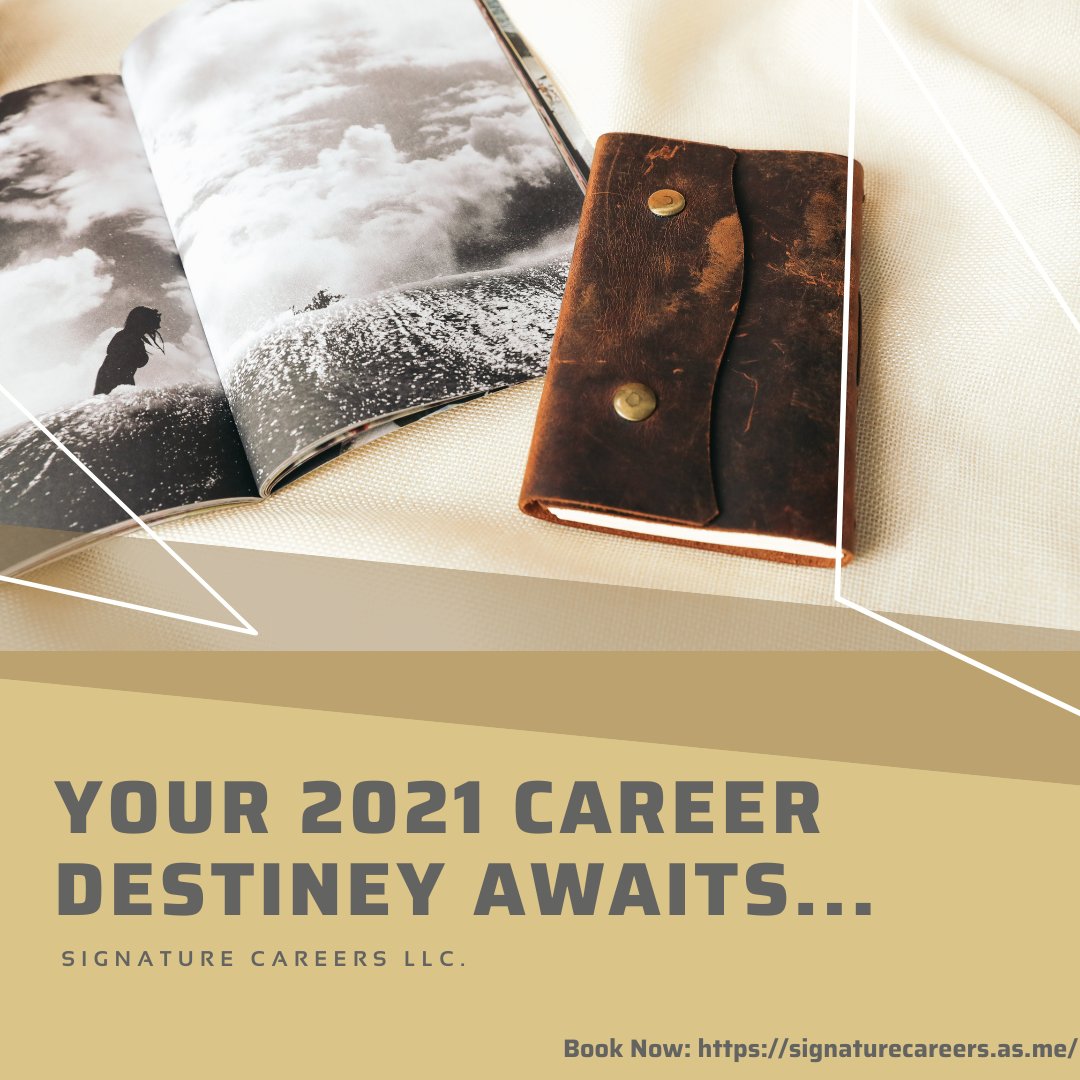 🗓️ We started the month rewriting your new story for 2021!  Don’t let set backs keep you from achieving your dream career.  Keep moving forward…💼
Book your mini appointment at signaturecareers.as.me.
#newyearnewplan #dreamcareer #pushformore #resume #coverletter
