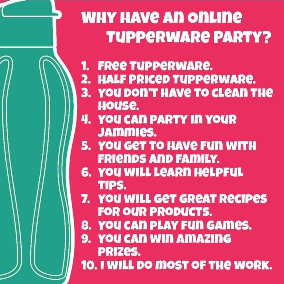 Kathryn Martinez on Twitter: "Looking for hostesses for an Online Tupperware Party. get this party started and earn you some FREE Tupperware. https://t.co/oxNNmAvcX6" / Twitter