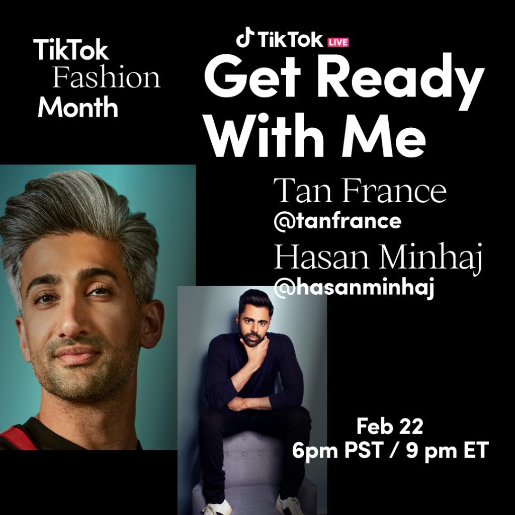 Tiktok Tanfrance And Hasanminhaj Get Ready Together And Look Back On Their Fashion Glow Ups Today At 6 Pm Pt T Co Lbmabnyood Tiktokfashionmonth T Co 9bjmzhuqdy