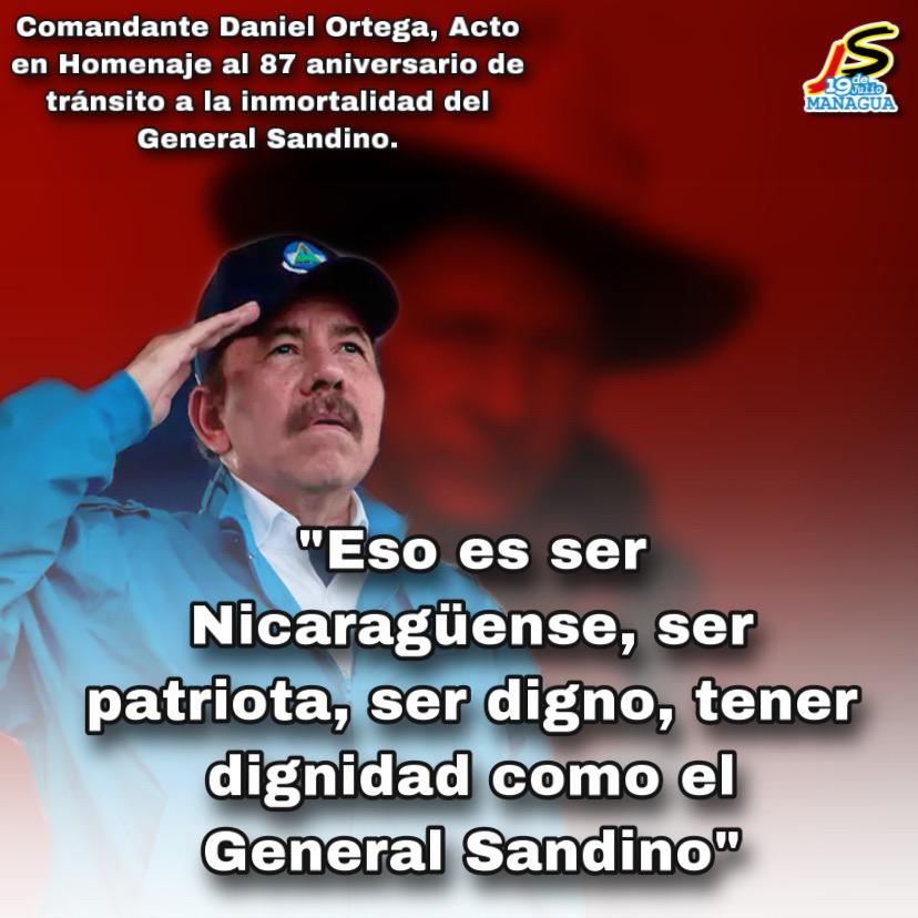 Defiendo la patria seremos dignos hijos de #Nicaragua y Sandino. 🔴⚫🇳🇮 

#22Feb 
#SandinoLuzYVictorias 
#ViviendoASandinoConDaniel 
#ResistenciaUrbanaDigital