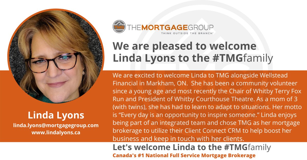 TMGCanada's tweet photo. Welcome Linda Lyons to the #TMGFamily https://t.co/kH0HCctiOM