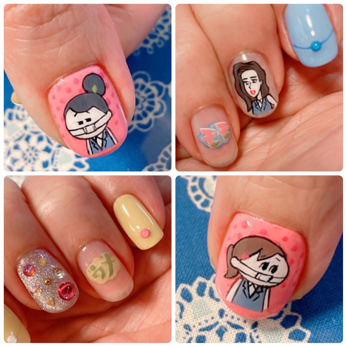 高野貴美 今回のネイルは モモウメ 描いてくれた 仕上がりが凄すぎて感動 おしゃクソ姉さんも Youtubeで人気上昇中です 東京ソラマチでも期間限定ショップ開催されてます 行けないけど ネイル キャラクターネイル モモウメ好き