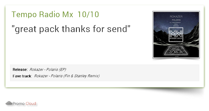 mirror_walk's tweet photo. Tempo Radio Mx supports: Rokazer - Polaris (EP) 10/10 #newrelease https://t.co/cHPOm7WQ6d #mirrorwalkmusic #mirrorwalkfamily #mirrorwalk https://t.co/GHI3aCr9PJ