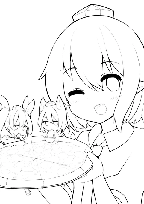 線画リアンハムスター 