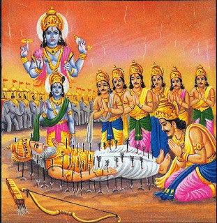 Magha Sukla Ekadasi is called BHEESHMA EKADASHI.

On this day 'The Vishnu Sahasranama Stothram' was revealed to Pandavas by their beloved great grandfather Bhishma, lying on the bed of arrows, in the presence of Lord Krishna, who is an incarnation of Lord Vishnu

#BheeshmaEkadasi