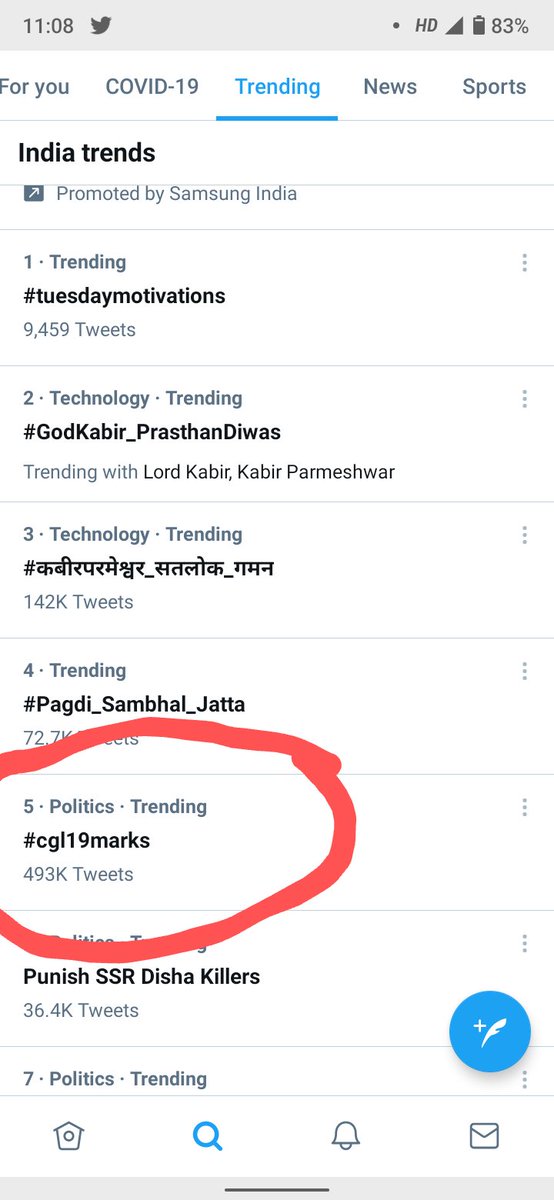 #cgl19marks 
#modi_rojgar_do
#CHSL2018_typing_test_result 
#Trending05
@RaMoSirOfficial
@GaganPratapMath @abhinaymaths