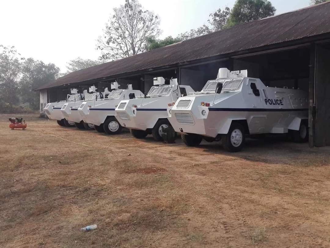 Military have changed color their tank from green to white, it's mean they will pretend as polices. 
Then, they will show to international that polices are handling this case. Actually, they're soldiers.

#WhatsHappeningInMyanmar 
#Feb23Coup