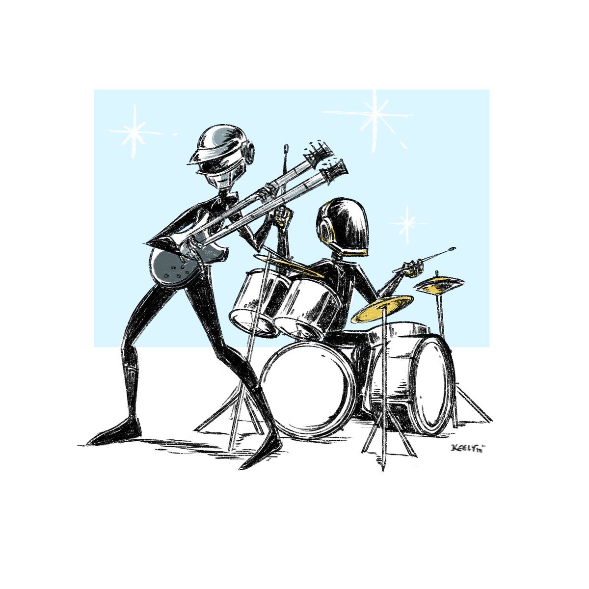 KeelyMikkelsen's tweet image. Thanks funky robo dudes #DaftPunk #DaftPunkForever #RobotRock #myart