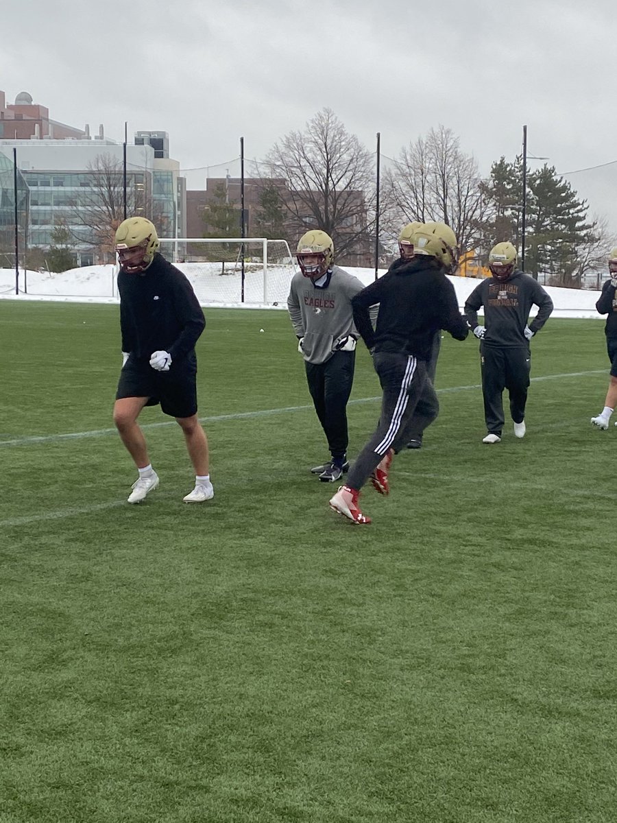 Day 1 in the books. Eagles love the cold. It’s never cold on Morrissey! <a href="/BChighathletics/">BC High Athletics</a> <a href="/BCHigh/">Boston College High School</a>