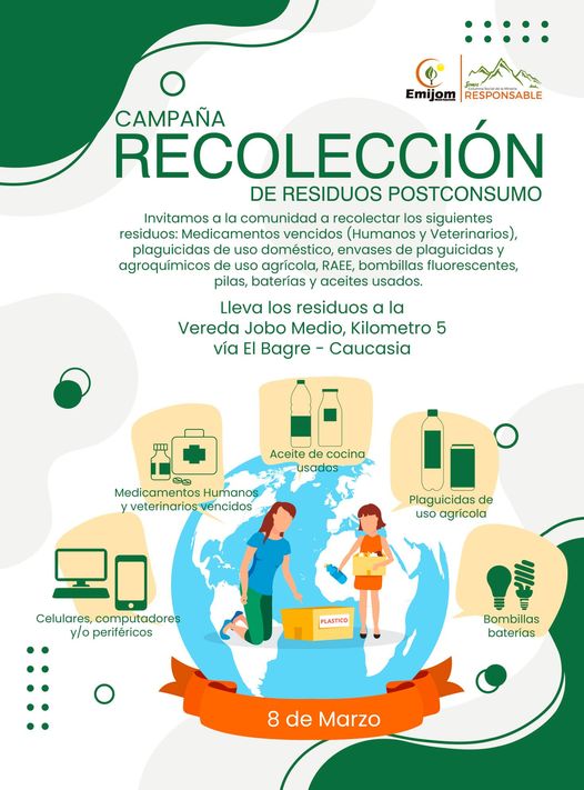 EmijomS's tweet photo. 📢 El manejo adecuado de residuos es fundamental para construir un territorio ♻️ ambientalmente sostenible. Jornadas de Recolección de Residuos Postconsumo que realizaremos nuestro municipio! https://t.co/5BnPXUIKb7