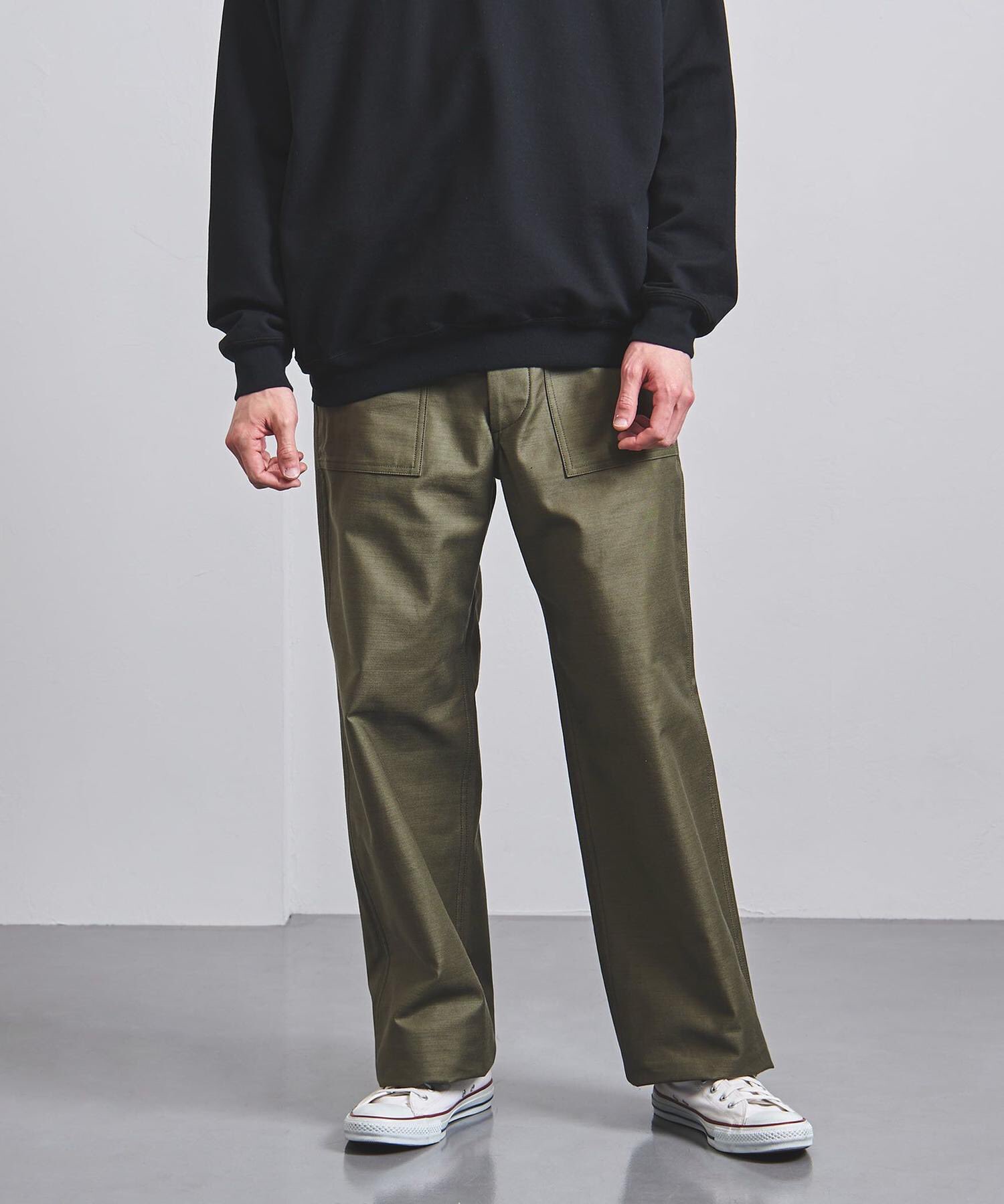 HYKE BACK SATIN BAKER PANTS サイズ4 BACK SATIN BAKER PANTS-バックサテンベイカーパンツ-HYKE