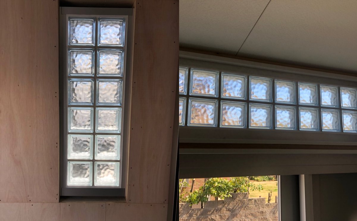 Kitamiglass 兵庫県伊丹市にある一軒家のお宅のガラスブロックを2箇所施工させて頂きました ガラスブロック ガラスブロックインテリア ガラスブロックオシャレ ガラスブロック施工