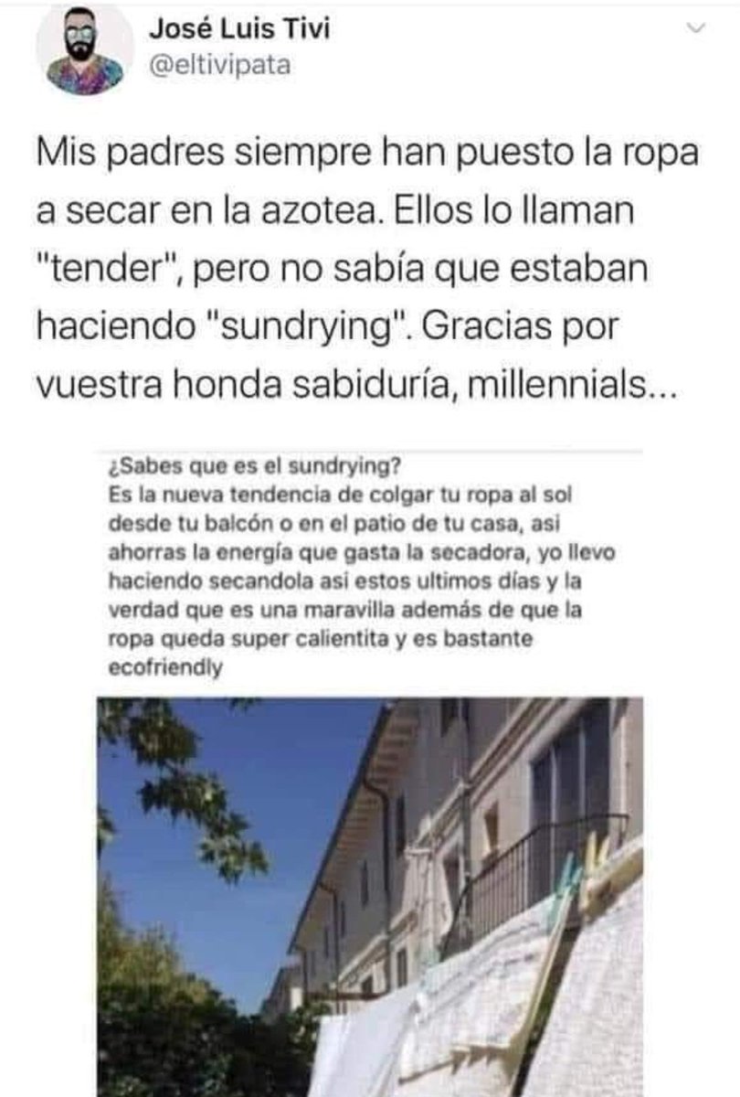 libre_total's tweet photo. Cuando hagas #SunDrying para secar tu ropa, tienes que preocuparte del #CloudRain porque se te puede #WaterWet la ropa, entonces tienes que gritar #THECLOTHES #THECLOTHES Al ver las primeras gotas y hacer #SpeedRun a buscarla al patio antes que se moje!!Hahaha mmdas
#whitexicans https://t.co/fExtR1Xtxx