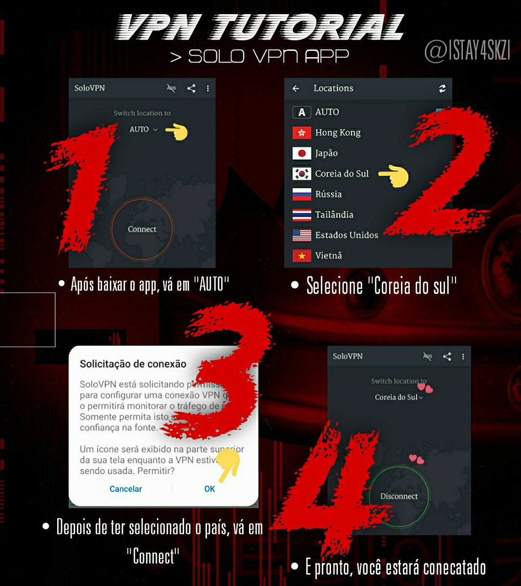 STAY4SKZBR's tweet photo. 2. SOLO VPN

Disponível apenas no Android

Android: https://t.co/6qtUwgQAfP

Diferente do anterior, esse app não tem limite de tempo!

Tutorial na imagem

➕

@Stray_Kids
#StrayKids #스트레이키즈 https://t.co/72WtwudCFs