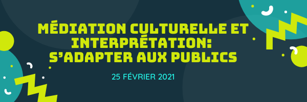 Rappel: il reste quelques places pour la formation "MÉDIATION CULTURELLE ET INTERPRÉTATION : S’ADAPTER AUX PUBLICS" de jeudi prochain, le 25 février.
Plus de détails et inscription sur notre site: bit.ly/2NuSjob