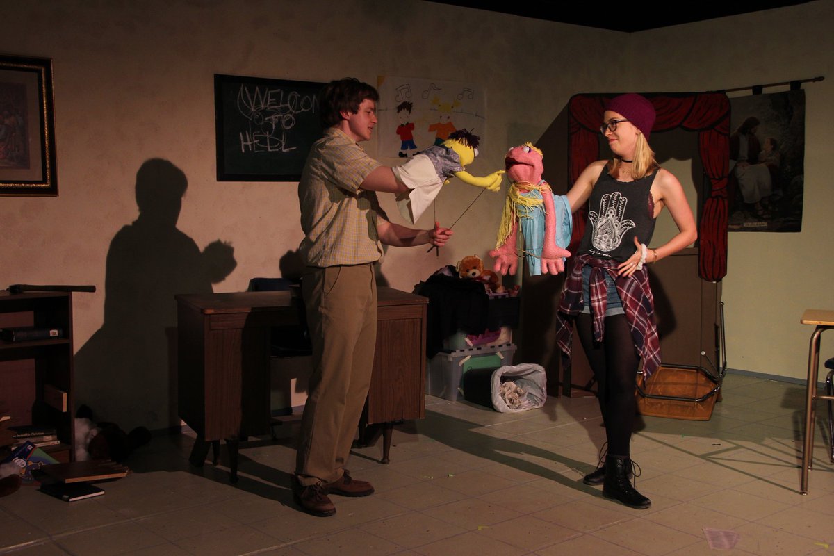 Our very own #Bachelor in action.
📷: Laura Heise, HAND TO GOD.