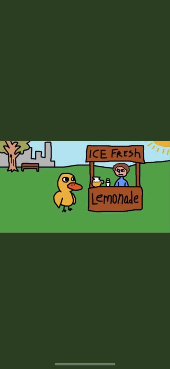 The tragic story of how a small time business owner fails to capitalize on an emerging market trend thereby forgoing the ground floor opportunity  to make money by 1.) selling grapes to the duck (profit) &amp;or 2.) killing the duck to be sold in a fresh new lemonade flavor (profit)
