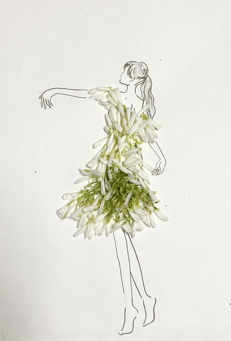 フラワードレスチャレンジのtwitterイラスト検索結果