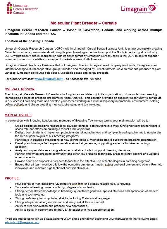ASPIRING WHEAT BREEDERS TAKE NOTE!
Want to conduct high impact delivery focused science?
Want to work with the coolest plant breeding tools?
Want to work with some of the most talented people in their field?
Want to have a lot of fun?
Look no further…
Please retweet 😊