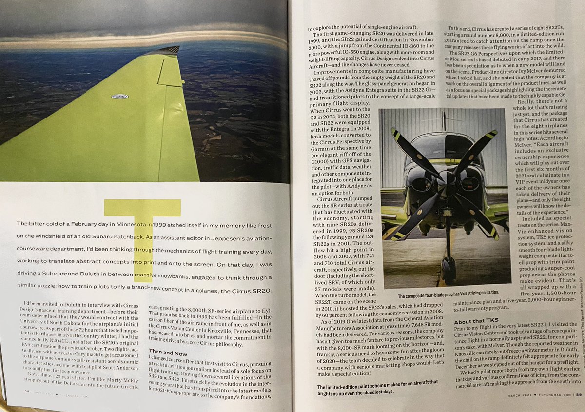 COPA_Pilot's tweet photo. Absolutely loving this latest @FlyingMagazine publication! 

Don’t forget to like and follow @FlyingMagazine!

#Cirrus #Cirrus8000 #Flying #Aviation #COPAPilot https://t.co/0yq1Q5AsN7