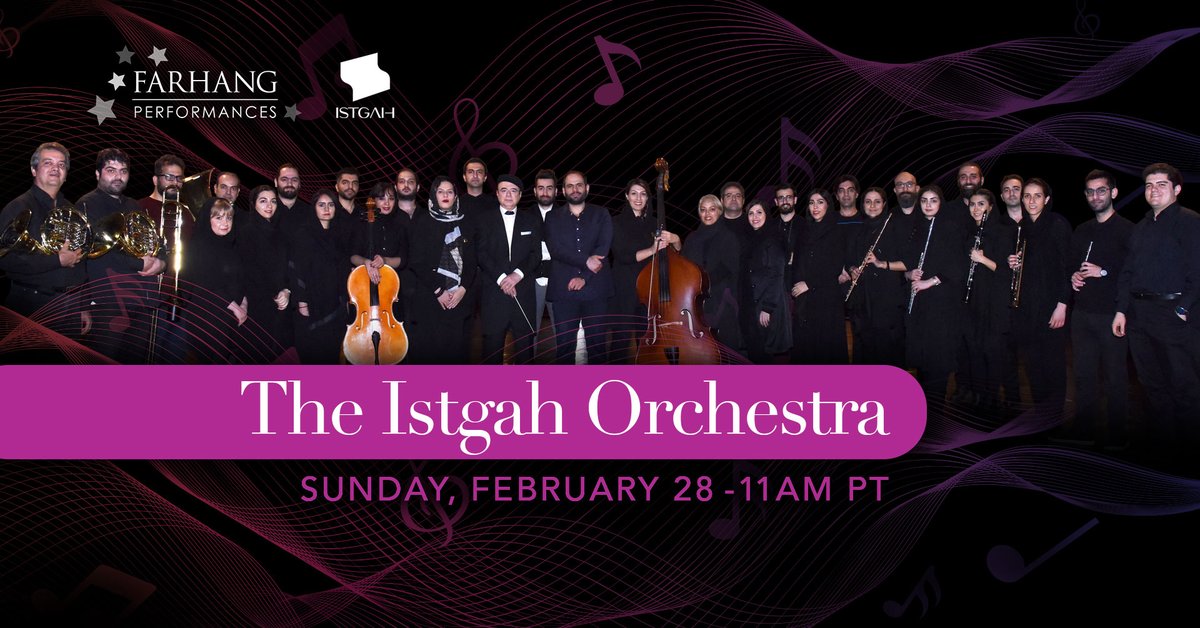 We are thrilled to welcome the <a href="/istgahorchestr2/">istgahorchestra</a> to this Sunday's edition of #FarhangPerformances on February 28, 11AM (PT) Join us for this performance from Tehran, Iran with this renowned orchestra! Farhang.org/Istgah