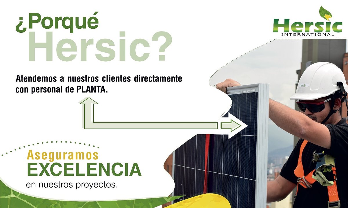 Hersicint's tweet photo. En HERSIC INTERNATIONAL, Aseguramos excelencia en todos nuestros proyectos.
Una razón más para elegirnos.☀️⚡🌏
.
.
.
#hersicinternational #hersic #energia #energiafotovoltaica #panelesolar #sol #sun #energy #global #medioambiente #excelencia https://t.co/SuBsSL4Bin