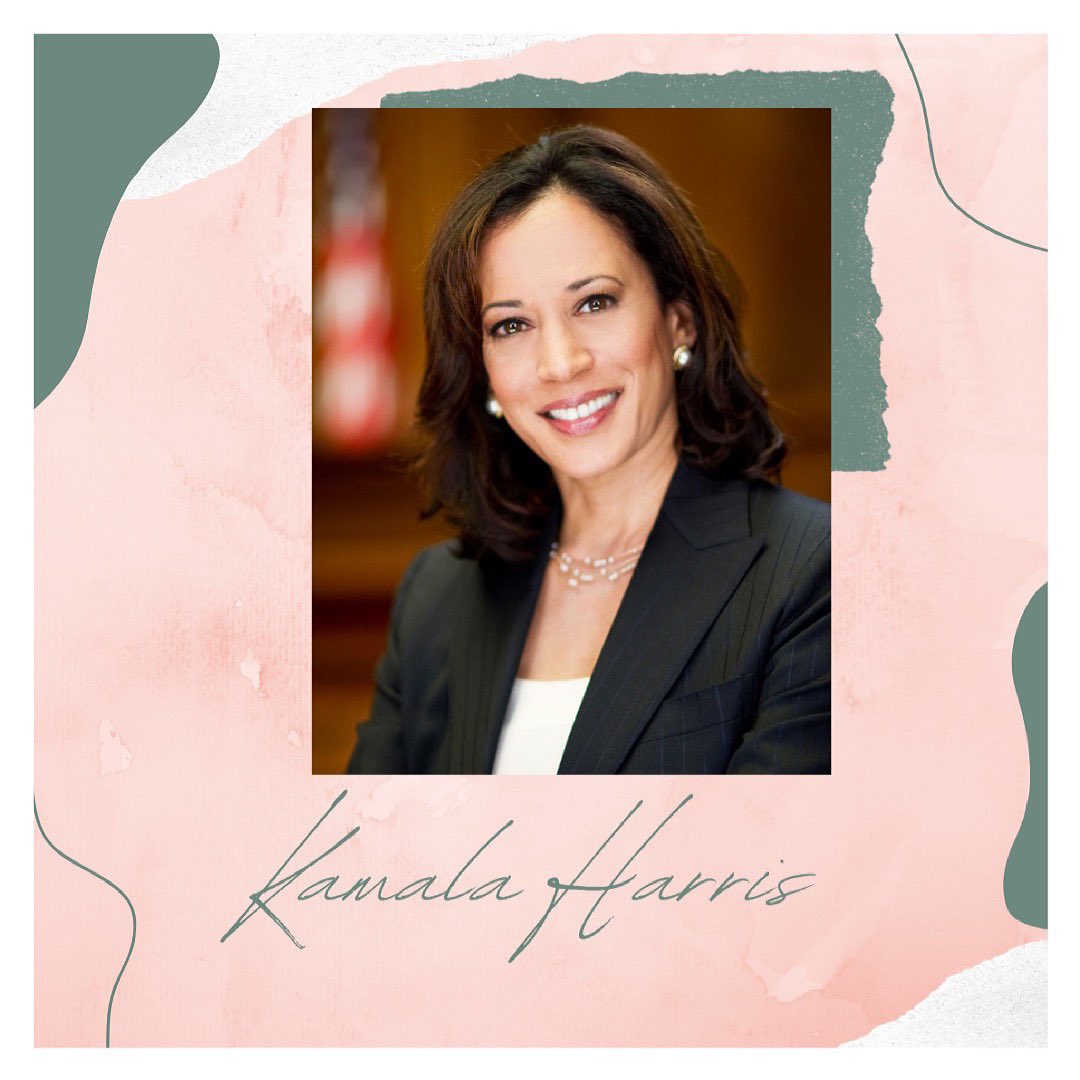 Today we highlight Soror Kamala Harris. She is the current Vice President of the United States &amp; is the first woman, Black American, &amp; South Asian American to serve as VP. Thank you Soror Kamala for exemplifying that women of color can have seats at the highest tables.💕💚 #BHM