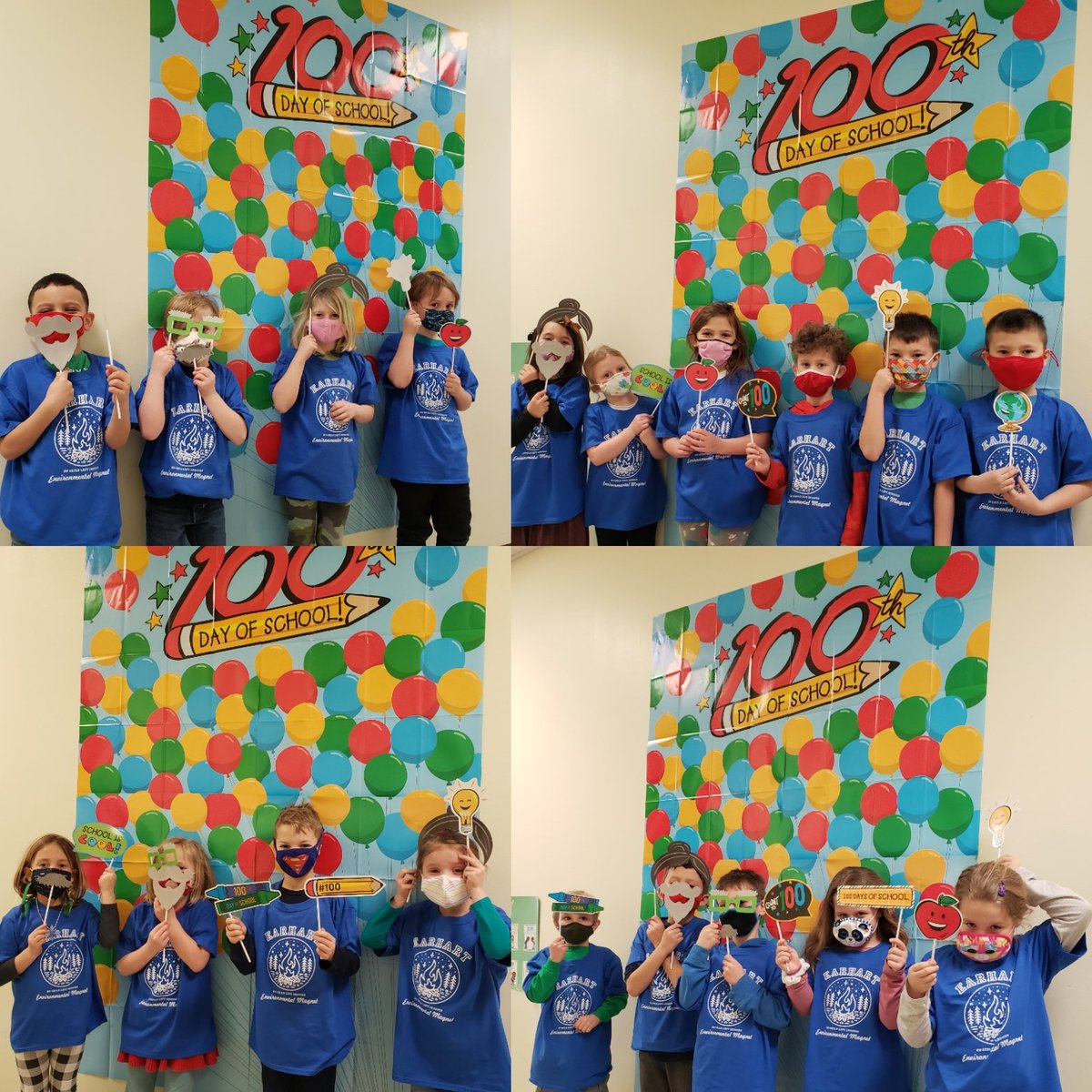 HayleyMayes2's tweet photo. Well....we made it to 100th day of school!!! 🥳 @EarhartUSD259 https://t.co/BpMzJDyWrJ