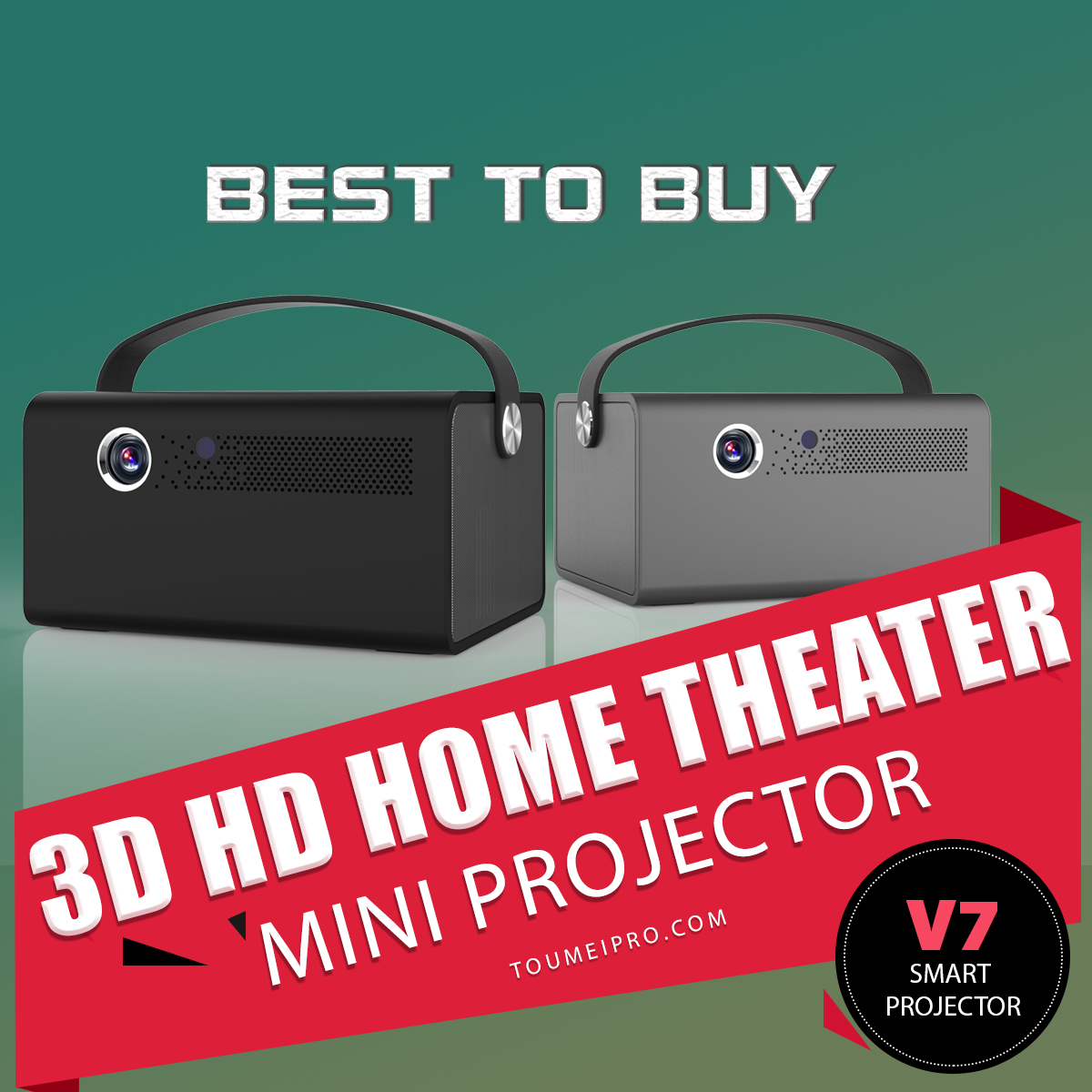 TouMeiPro's tweet photo. Toumei V7 3D HD Home Theater Portable Projector, 2021 best to buy, High brightness with 600ANSI Lumens, equipped with 2G DDR3 RAM and 32GB ROM. 

#hometheater #HDprojector #3d #3Dprojector #projector #homeprojector #SmartProjector #miniprojector https://t.co/5I21vroJVe