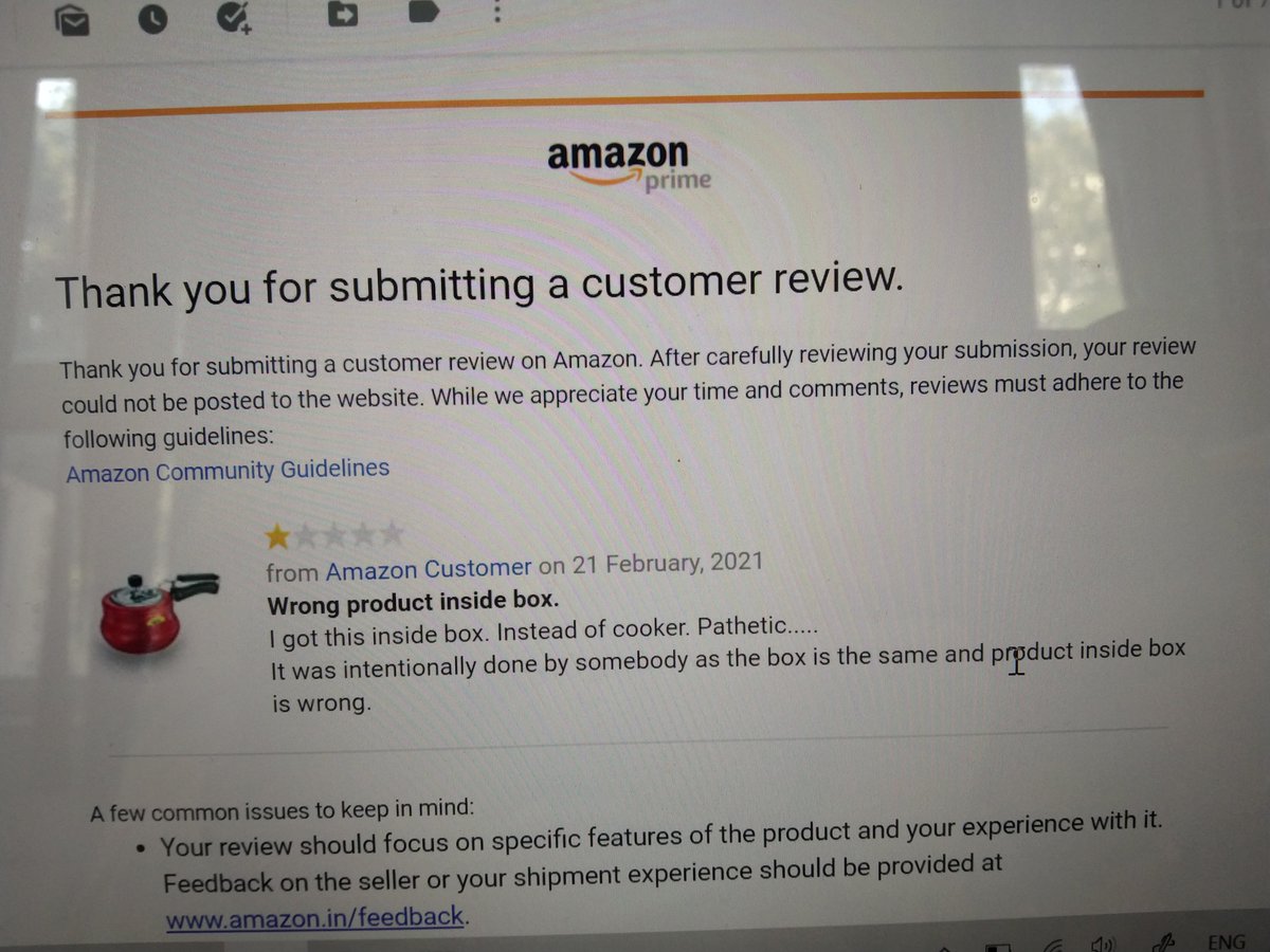 abbas29jan's tweet photo. @amazonIN . Why don't u publish my feedback. Even I am facing repeated problems. https://t.co/h7IRlXaiwQ