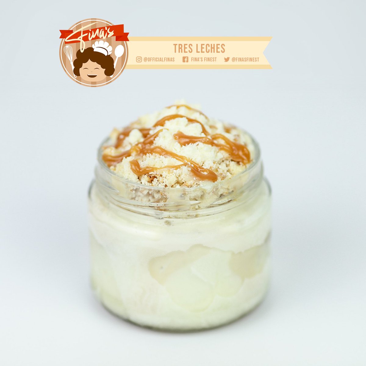 A dessert that is extra creamy and milky but not too sweet? We have just the right one for you! Try Fina’s tres leches! Made with cake soaked in three types of milk overnight and topped off with heavy cream and cinnamon. Order now and #bringhaFINAS to your day! ❄️🥛🥮✨