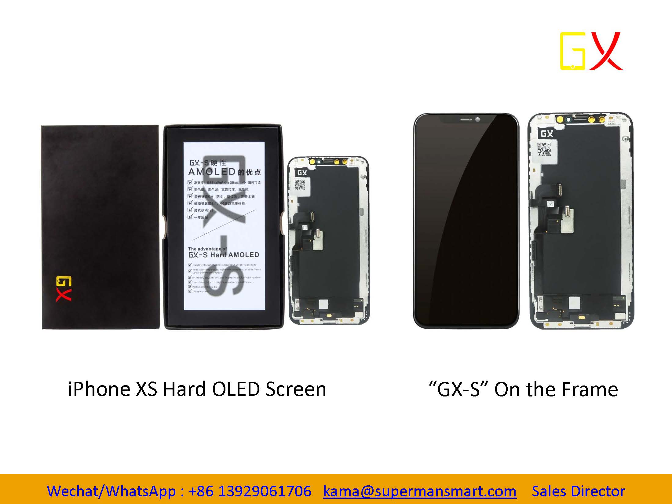 Pantalla LCD OLED iPhone X GX Hard