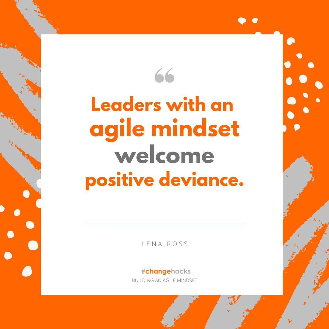 LenaEmelyRoss's tweet photo. Leaders w an #agile #mindset welcome positive deviance - demonstrated by those who challenge norms in a positive way. Often shunned b/cause seen as too bold, we need these divergents for creative solutions.
How do you welcome and embrace them?
#positivedeviance #positivedeviant https://t.co/IaVdGA0Ayu