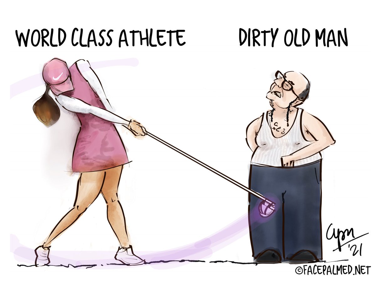 FacepalmedHumor's tweet photo. Unbelievable that Rudy G isn’t aware of how inappropriate his “funny story” about Michelle Wie is. 🤦‍♂️ Now take this, pig... Grip it and rip it, @MichelleWieWest!

 #politicalcartoons #RudyGuilliani #SteveBannon #satire #Facepalmed #cartoon https://t.co/1GfELzDlrB