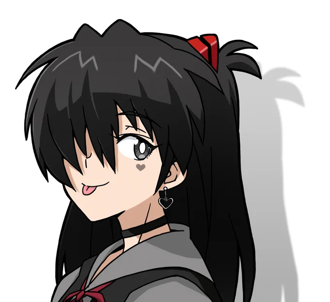 TLで見かけた黒髪のアスカがカッコ良かったので描いてみました 