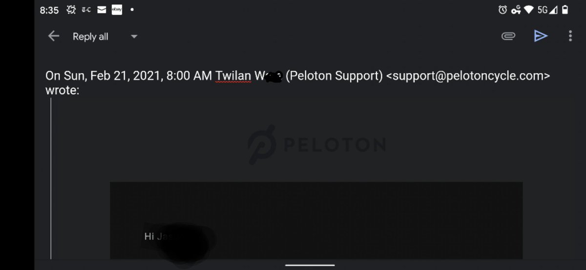 lambars's tweet photo. @keylargofoley @onepeloton Saw this gem in my inbox, literally immediately after I chatted with this exact person in customer support who said they couldn't provide any info because 3PL was closed. What's with the "mysteries"?

Again, I can understand delays, but I don't understand lack of transparency. https://t.co/Yf3M4WLGJ2