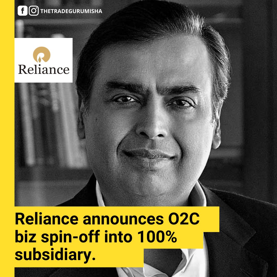 MishaJoshi7's tweet photo. RIL expects various approvals for the O2C business related reorganisation to be in place by the second quarter of FY22.

#Reliance  #GalaxyS21 #tuesdaymotivations #RelianceIndustries #RIL #StockMarket #TrendingStocks #StocksInNews #relianceO2C https://t.co/0iUda60v3h