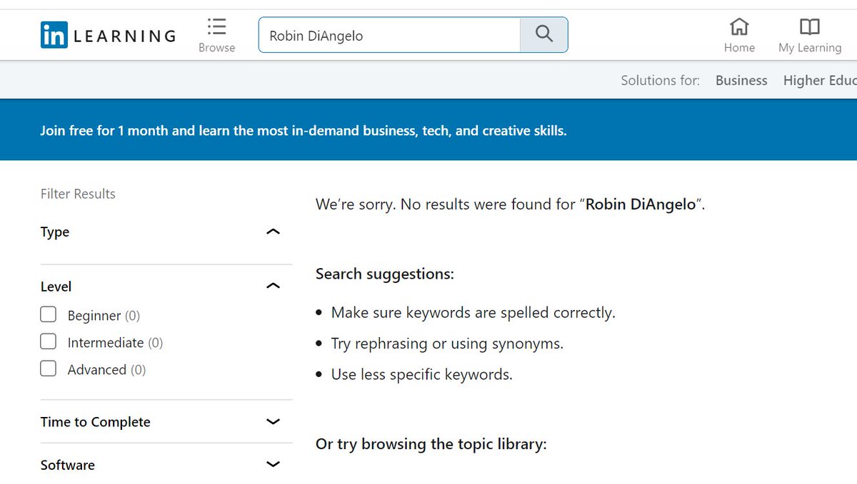 JackPosobiec's tweet image. BREAKING: @LinkedIn appears to have scrubbed @RobinDiAngelo from their entire learning site